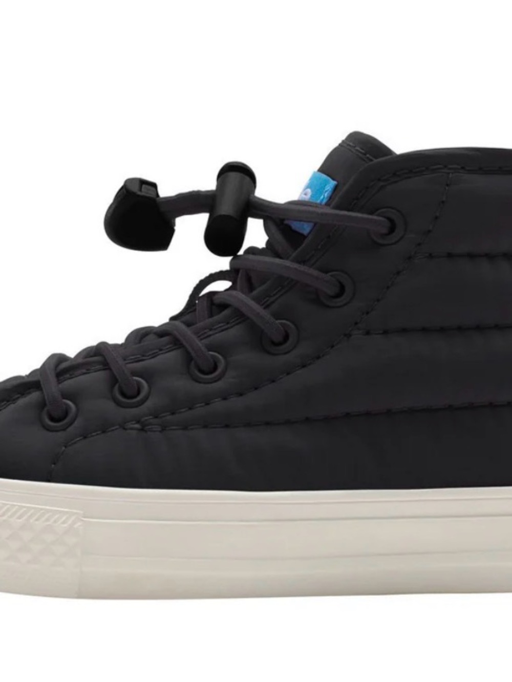 The Phillips Puffy Kids High-Top Sneakers in Really Black/Picket White - US 6